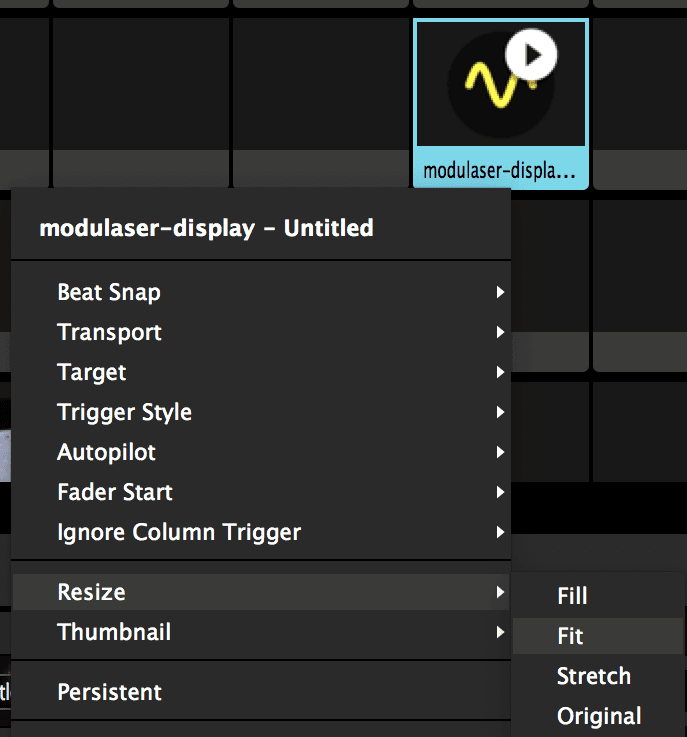 Resolume Syphon resize